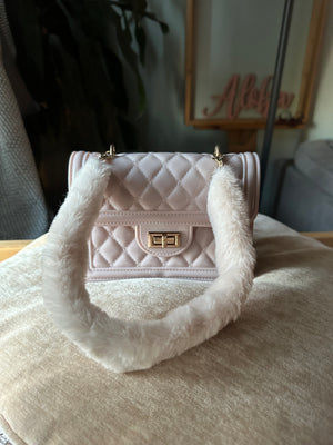 Blush Jelly Quilted Handbag