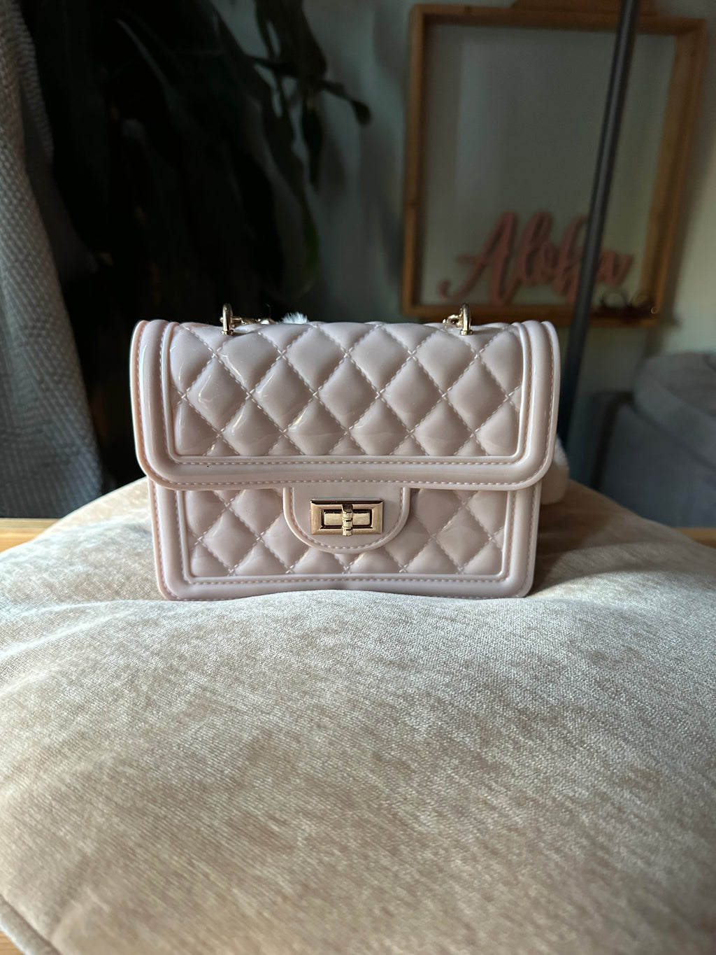 Blush Jelly Quilted Handbag