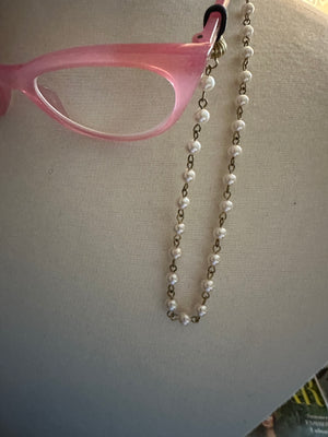 Eyeglasses Pearl Rosary Necklace