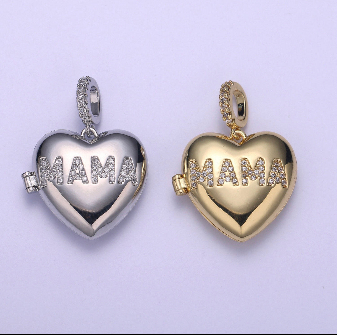 Silver or Golden Mama Locket Necklace
